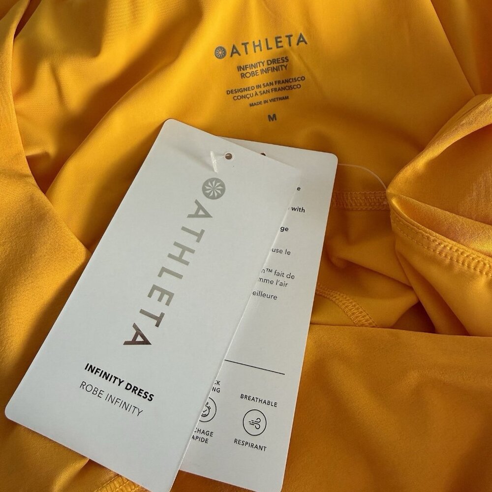 Athleta Yellow Infinity Dress Size M NWT - Picture 8 of 8